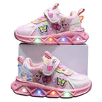 Tênis Frozen Luzinha LED Infantil Tênis Frozen Luzinha LED Infantil Loja do Bambino Rosa 21 (13.8cm) 