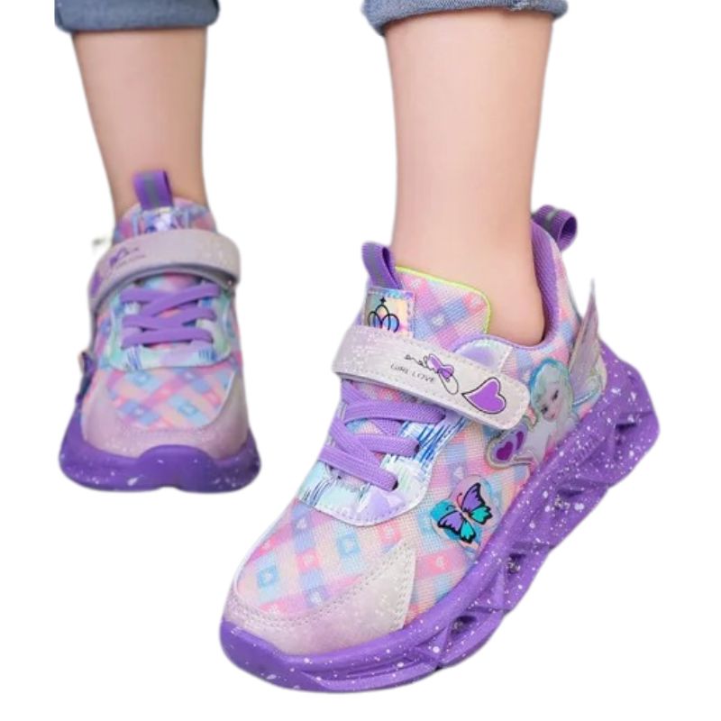 Tênis Frozen Luzinha LED Infantil Tênis Frozen Luzinha LED Infantil Loja do Bambino 