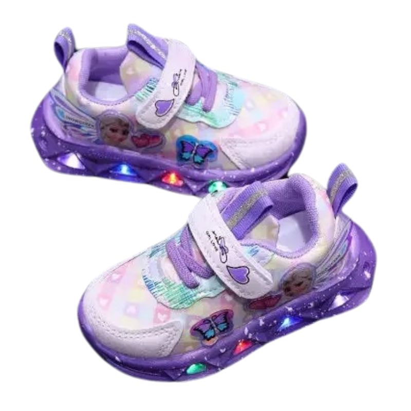 Tênis Frozen Luzinha LED Infantil Tênis Frozen Luzinha LED Infantil Loja do Bambino 