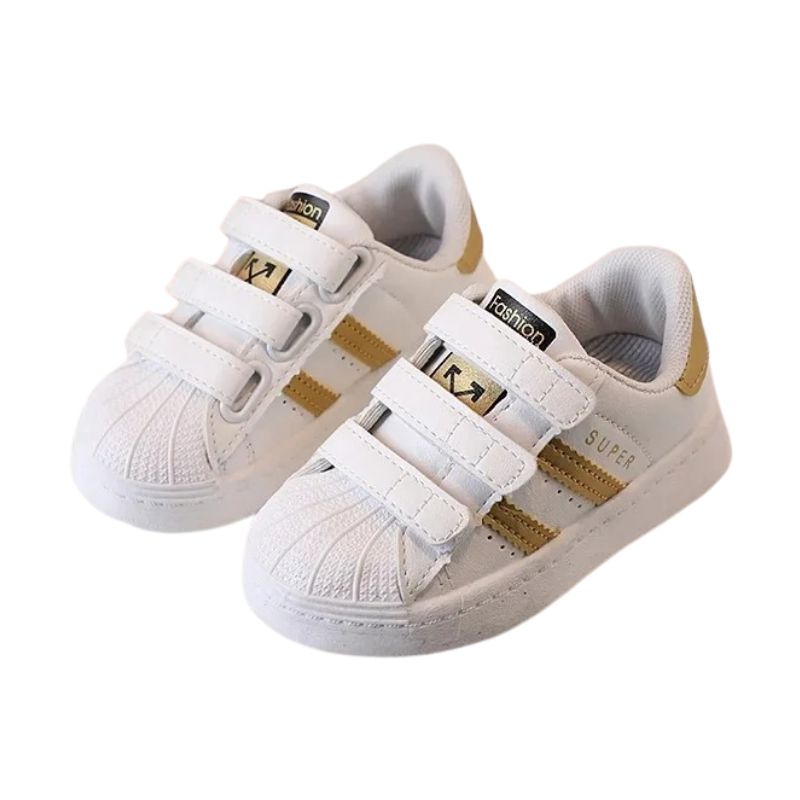 Tênis Infantil Com Velcro Unissex Tênis Infantil Com Velcro Unissex Loja do Bambino Dourado 21 (13cm) 