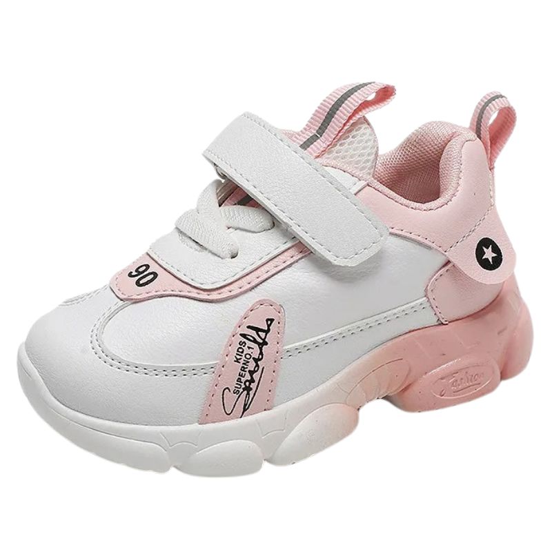 Tênis Infantil Com Velcro e Cadarço Tênis Infantil Com Velcro e Cadarço Loja do Bambino Rosa 20 (12.5cm) 