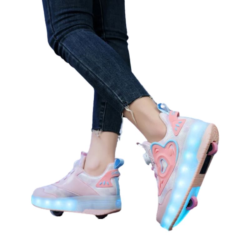 Tênis Infantil Feminino Rodinha com Luz LED Tênis Infantil Feminino Rodinha com Luz LED Loja do Bambino 