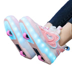 Tênis Infantil Feminino Rodinha com Luz LED Tênis Infantil Feminino Rodinha com Luz LED Loja do Bambino 