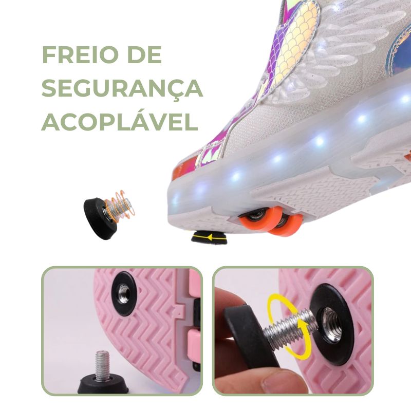 Tênis Infantil de Rodinha com Luz LED Recarregável Sport Tênis Infantil de Rodinha com Luz LED Recarregável Sport Loja do Bambino 