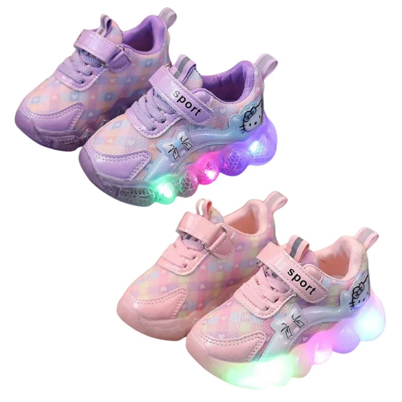 Tênis Hello Kitty com Led Infantil Tenis Hello Kitty com Led Infantil Loja do Bambino 