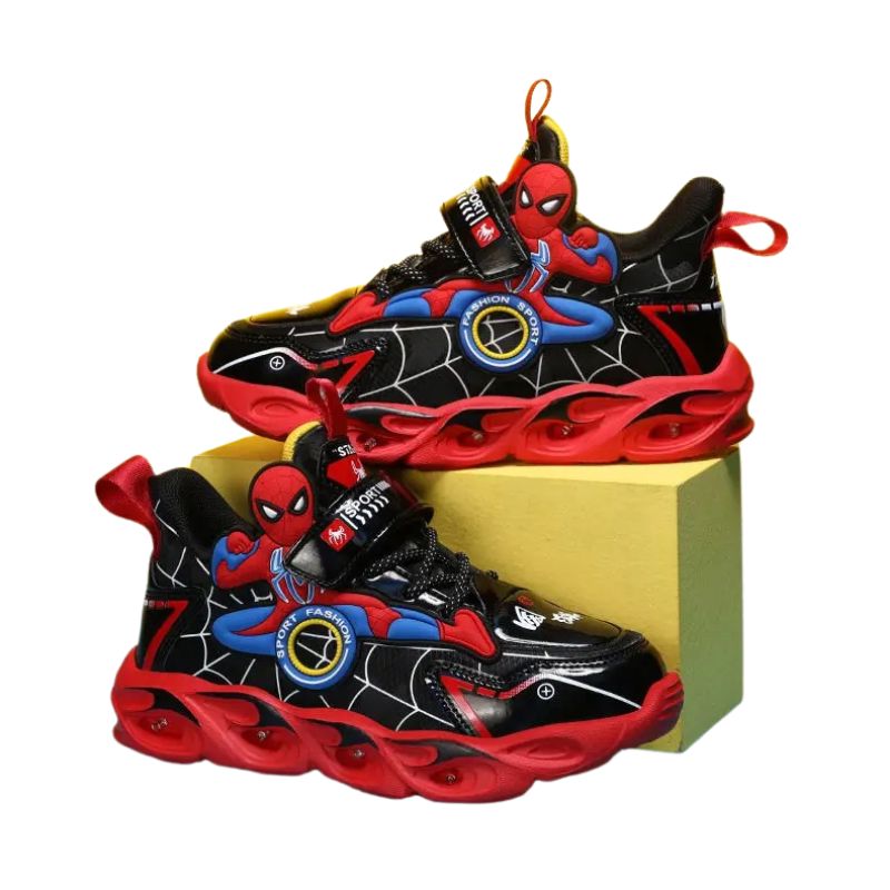 Tênis Homem Aranha Infantil com Luzinhas Tênis Homem Aranha Infantil com Luzinhas Loja do Bambino Vermelho 25 (15.8cm) 