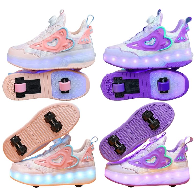 Tênis Infantil Feminino Rodinha com Luz LED Tênis Infantil Feminino Rodinha com Luz LED Loja do Bambino 
