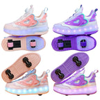 Tênis Infantil Feminino Rodinha com Luz LED Tênis Infantil Feminino Rodinha com Luz LED Loja do Bambino 