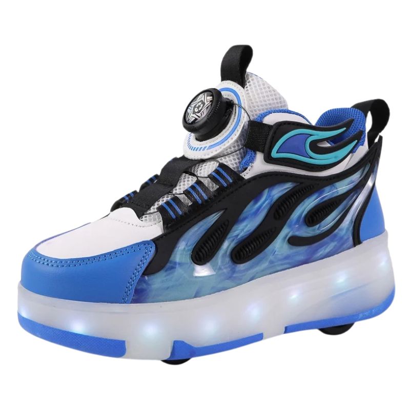 Tênis de Rodinha com Luz LED Infantil Fire Tênis de Rodinha com Luz LED Infantil Fire Loja do Bambino Azul 29 (17.5cm) 