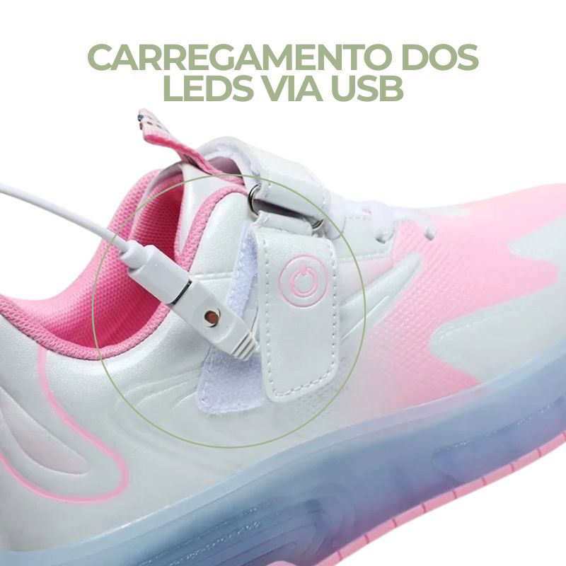 Tênis de Rodinha com Luz LED Infantil Peerruiz Tênis de Rodinha com Luz LED Infantil Peerruiz Loja do Bambino 