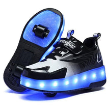 Tênis de Rodinha com Luz LED Infantil Peerruiz Tênis de Rodinha com Luz LED Infantil Peerruiz Loja do Bambino Preto 28 (15.9cm) 