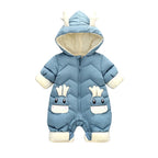 Macacão Snow Infantil com Capuz Bambino Macacão Snow Infantil com Capuz Bambino Loja do Bambino Azul 0 a 4 meses 