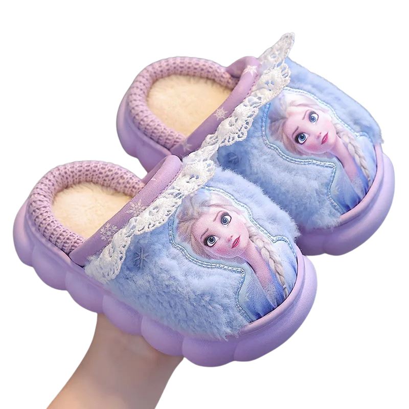 Pantufa Infantil Frozen para Meninas Pantufa Infantil Frozen para Meninas Loja do Bambino Rosa cano baixo 24-25 (15cm) 