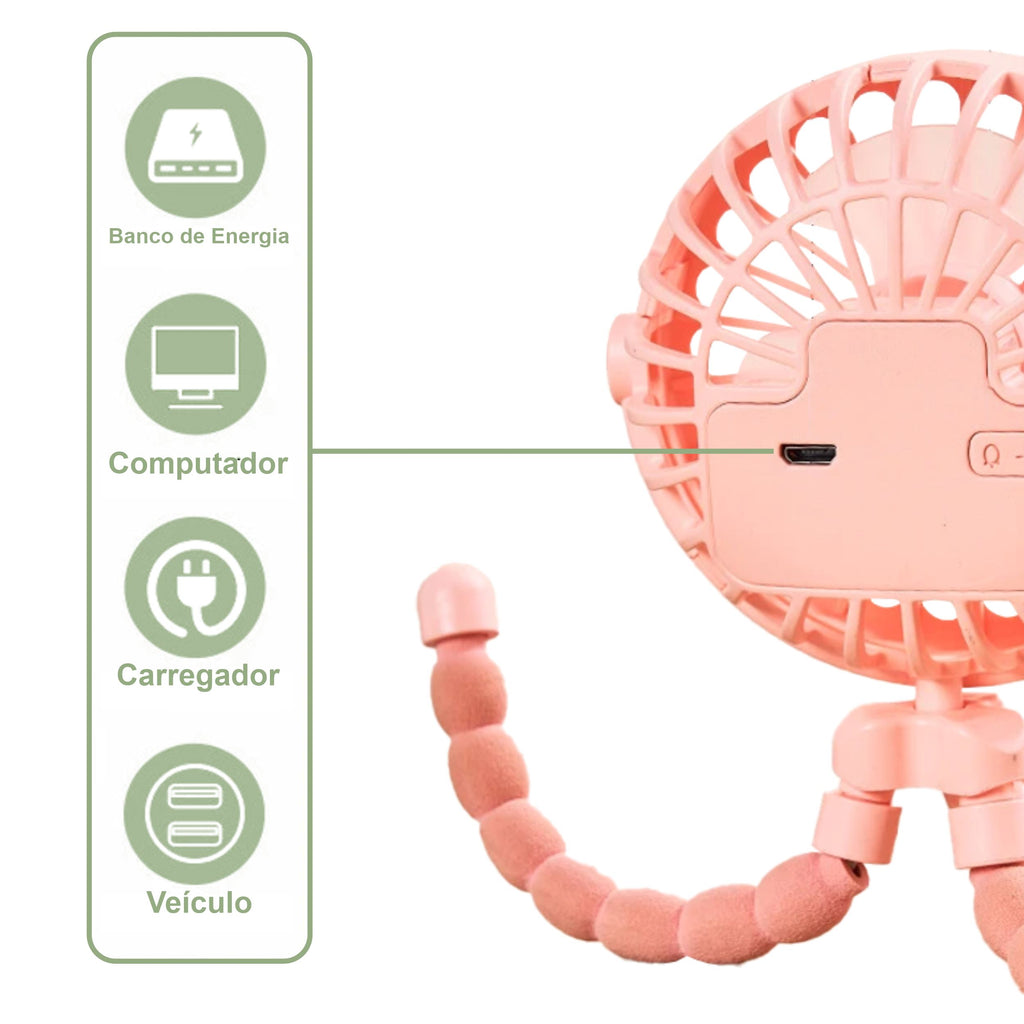 Ventilador Carinho de Bebê Infantil Bambino Ventilador Multiuso Infantil Bambino Loja do Bambino 