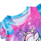 Vestido Infantil Manga Curta Unicórnio Vestido Infantil Manga Curta Unicórnio Loja do Bambino 