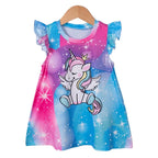Vestido Infantil Manga Curta Unicórnio Vestido Infantil Manga Curta Unicórnio Loja do Bambino Modelo 03 80 