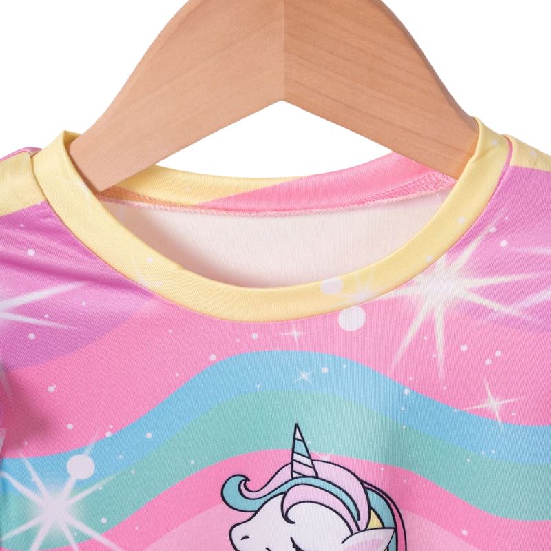 Vestido Infantil Manga Curta Unicórnio Vestido Infantil Manga Curta Unicórnio Loja do Bambino 