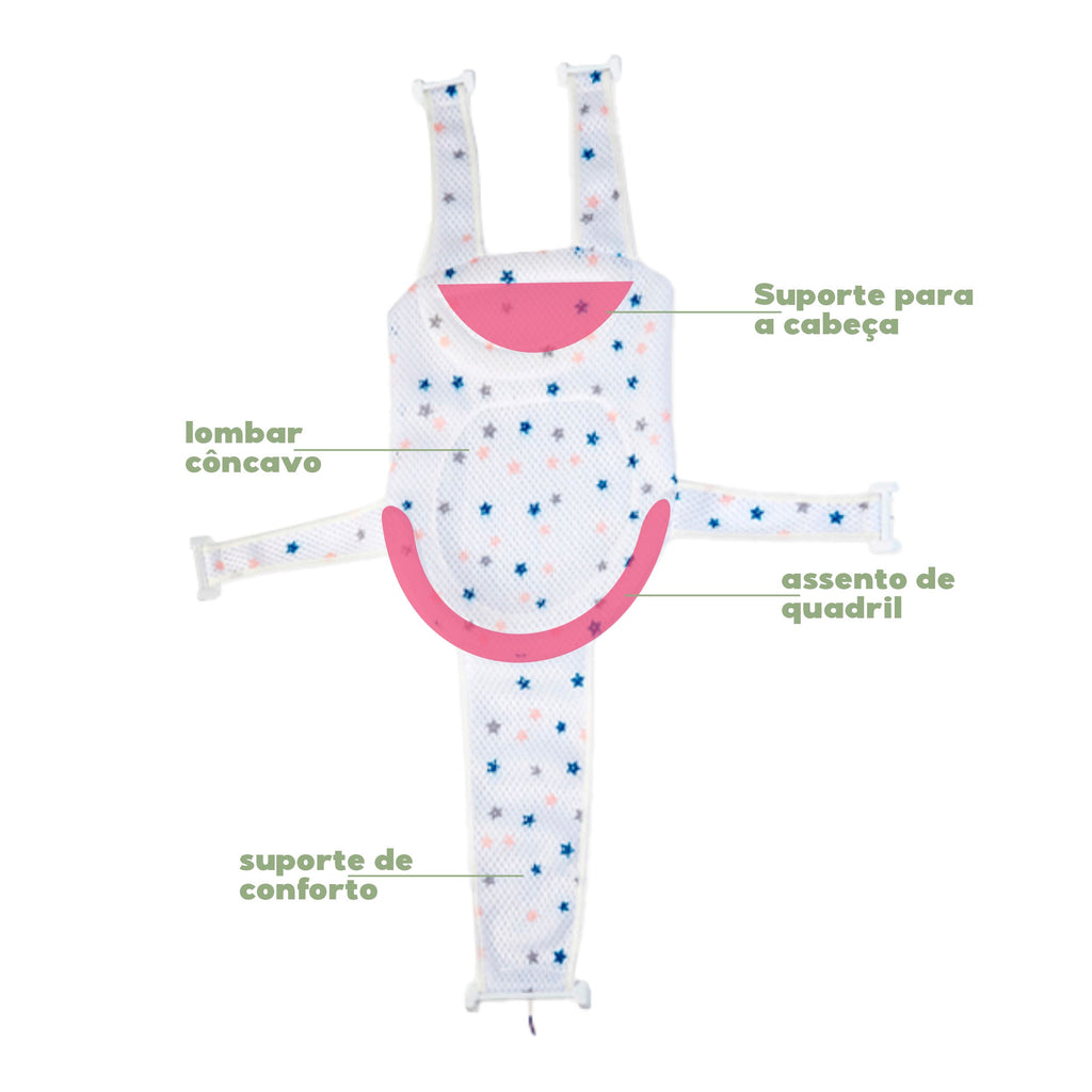 Almofada de Banheira para Banho Respirável Recém Nascido Bambino Almofada de Banheira para Banho Respirável Recém Nascido Bambino Loja do Bambino 