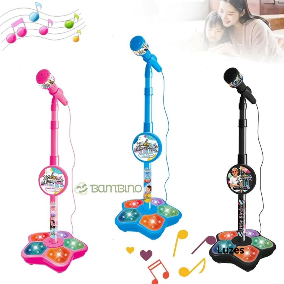 Microfone Karaokê Infantil Microfone Karaokê Infantil Loja do Bambino 