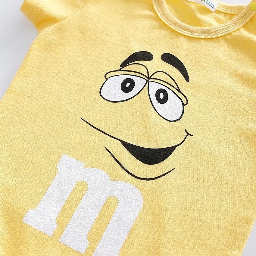 Macacão curto para bebês MM Macacão curto para bebês MM Loja do Bambino 