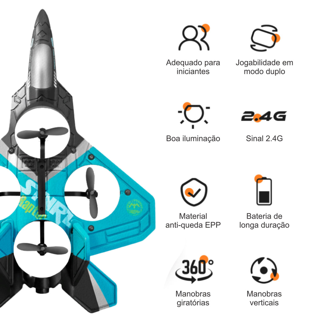 Avião de Controle Remoto Elétrico Drone V17 Avião de Controle Remoto Elétrico Drone V17 Loja do Bambino 