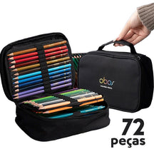Conjunto Profissional de Lápis de Cor Aquarela com Estojo Conjunto Profissional de Lápis de Cor Aquarela com Estojo Loja do Bambino 72 cores 