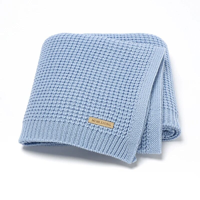 Manta Baby Bliss Blanket Recém Nascido Bambino Manta Trabalhada Recém Nascido Bambino Loja do Bambino 90*70 Azul 