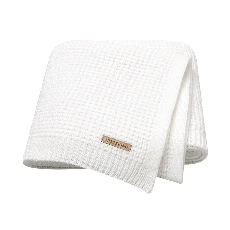 Manta Baby Bliss Blanket Recém Nascido Bambino Manta Trabalhada Recém Nascido Bambino Loja do Bambino 90*70 Branco 