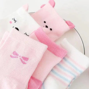 Meias de malha para bebês e crianças com 4 pares inclusos Meias de malha para bebês e crianças com 4 pares inclusos Loja do Bambino 