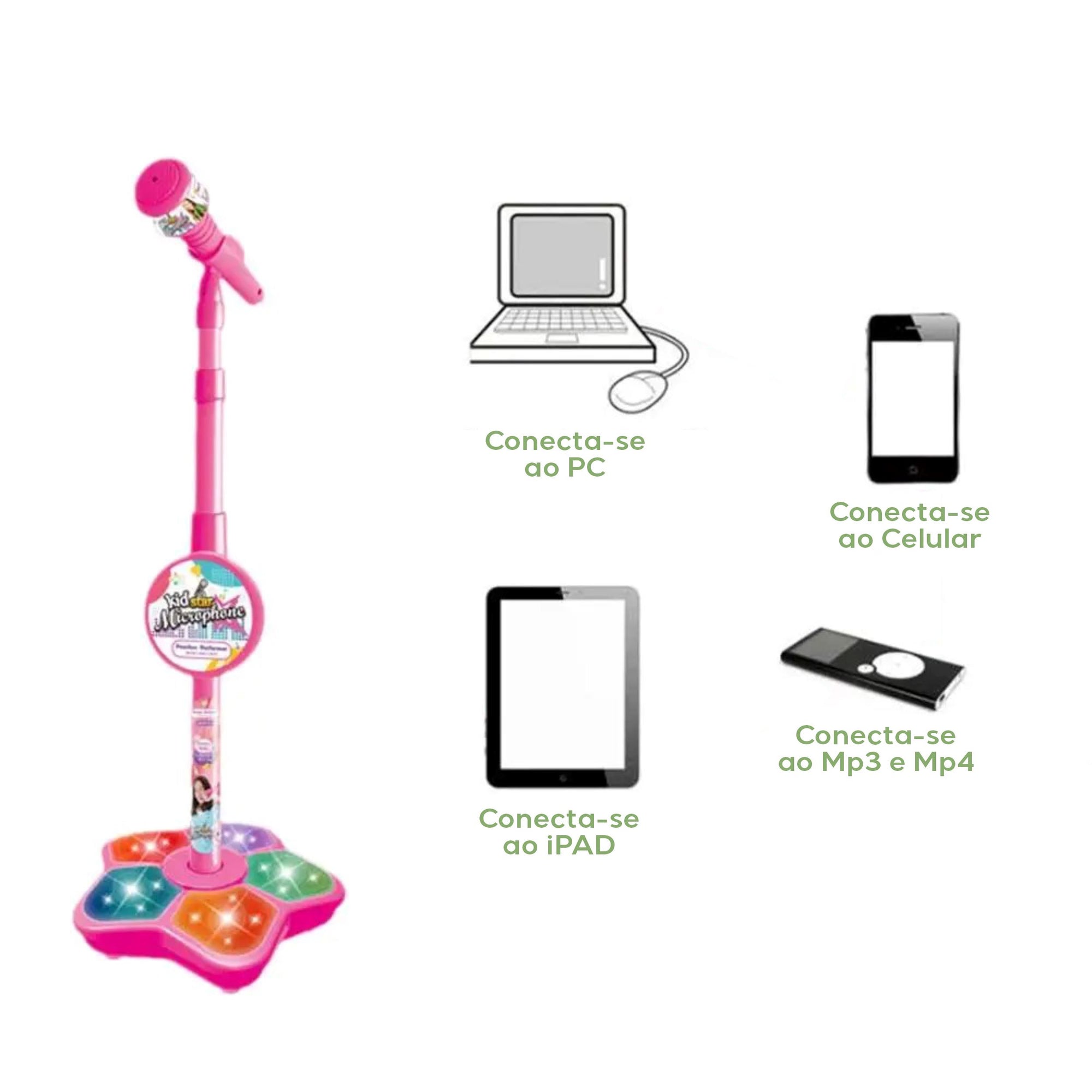 Microfone Karaokê Infantil Microfone Karaokê Infantil Loja do Bambino 