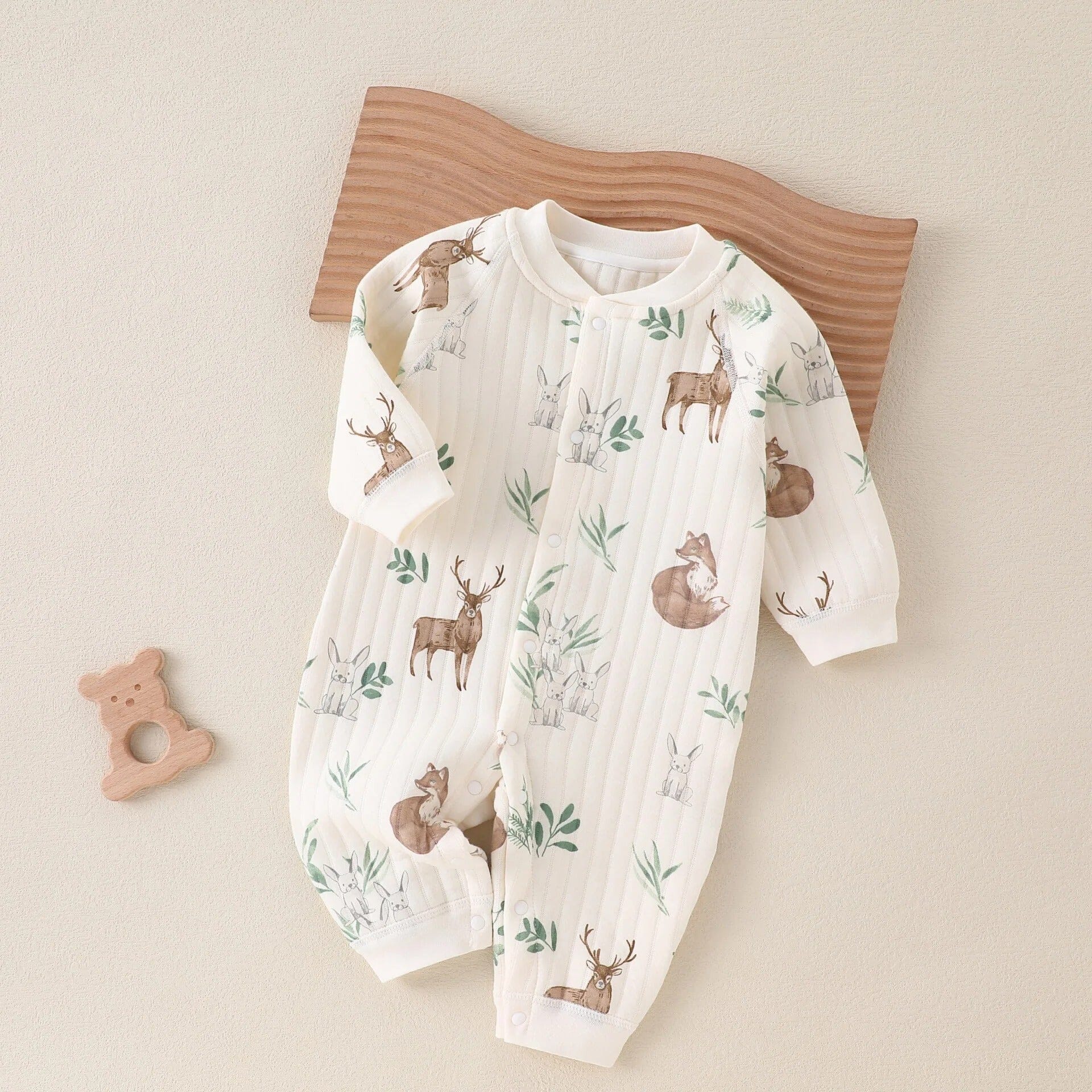 Macacão Bebê Manga Longa de Algodão Macacão Bebê Manga Longa de Algodão Loja do Bambino Modelo 05 3 a 6 meses 