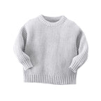 Suéter para Bebês e Crianças Unissex Suéter para Bebês e Crianças Unissex Loja do Bambino Cinza 3 meses 