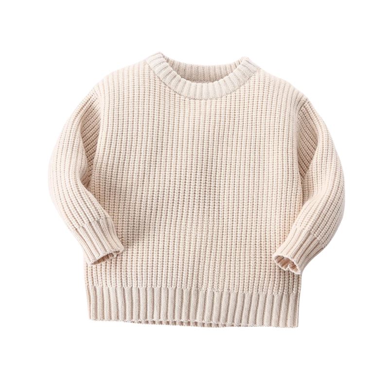 Suéter para Bebês e Crianças Unissex Suéter para Bebês e Crianças Unissex Loja do Bambino Bege 3 meses 