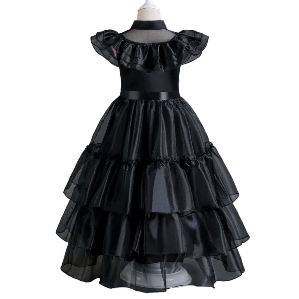 Fantasia Cosplay Wandinha Infantil Bambino - Peruca e Vestido Fantásia Cosplay Wandinha Infantil Bambino Loja do Bambino 