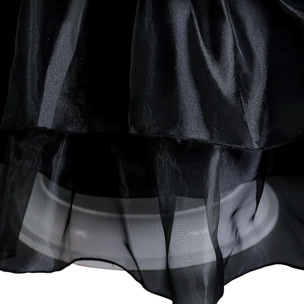 Fantasia Cosplay Wandinha Infantil Bambino - Peruca e Vestido Fantásia Cosplay Wandinha Infantil Bambino Loja do Bambino 