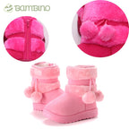Bota Pompom de Inverno Infantil - Pantufinha Revestida de Lã Bota Pompom de Inverno Infantil Loja do Bambino 