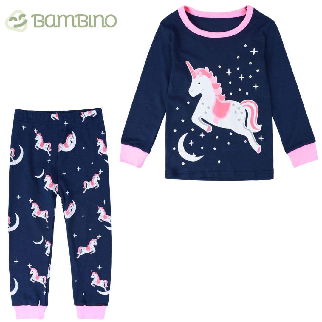Pijama Conjunto Unicórnio Brilha no Escuro Infantil Pijama Conjunto Unicórnio Brilha no Escuro Infantil Loja do Bambino 