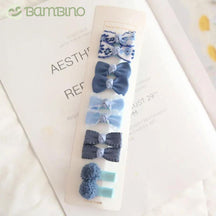 Mini Grampos de Cabelo Tope Infantil Bambino - 10 Grampos Mini Grampos de Cabelo Tope Infantil Bambino Loja do Bambino Azul Tamanho Único 