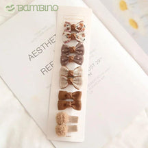 Mini Grampos de Cabelo Tope Infantil Bambino - 10 Grampos Mini Grampos de Cabelo Tope Infantil Bambino Loja do Bambino Bege Tamanho Único 