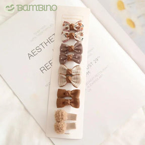 Mini Grampos de Cabelo Tope Infantil Bambino - 10 Grampos Mini Grampos de Cabelo Tope Infantil Bambino Loja do Bambino Bege Tamanho Único 