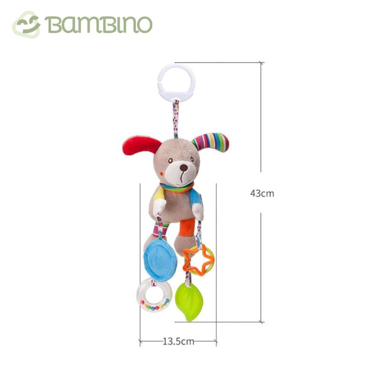 Chocalho Primeiro Toque para Carrinho de Bebê Bambino Chocalho Primeiro Toque para Carrinho de Bebê Bambino Loja do Bambino Cachorro 