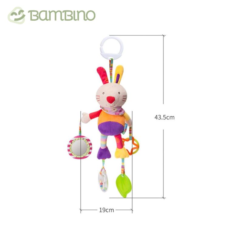 Chocalho Primeiro Toque para Carrinho de Bebê Bambino Chocalho Primeiro Toque para Carrinho de Bebê Bambino Loja do Bambino Coelho 