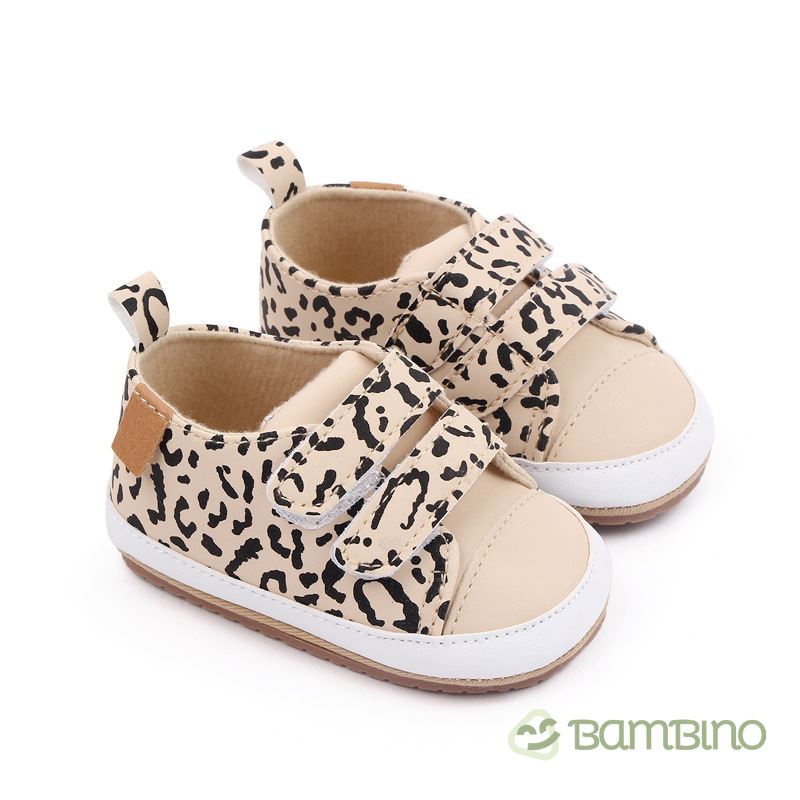 Sapato Infantil com Velcro Unissex para Bebês Sapato Infantil Unissex para Bebês Loja do Bambino 0 - 6 meses Tigrado 