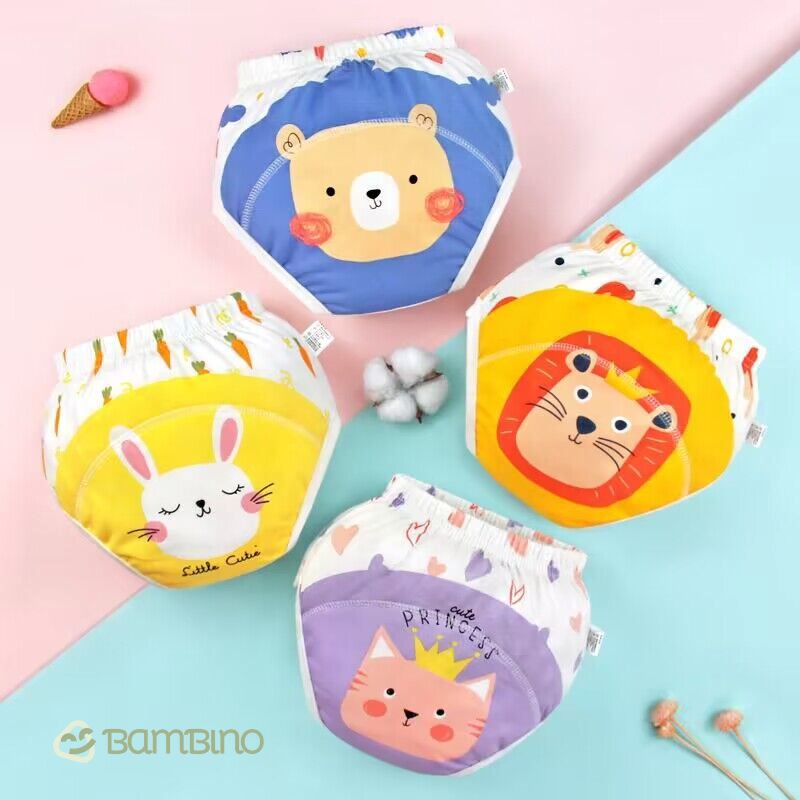 Roupa Intima para treino de penico para bebes - 1 a 5 Anos roupa intima para treino de penico para bebe dormir Loja do Bambino Estilo 02 P (9-13Kg) 