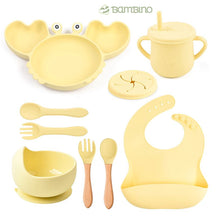 Kit Alimentação de Silicone para Bebês Kit Alimentação de Silicone Loja do Bambino Amarelo 
