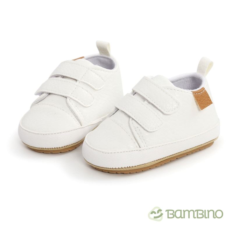 Sapato Infantil com Velcro Unissex para Bebês Sapato Infantil Unissex para Bebês Loja do Bambino 0 - 6 meses Branco 
