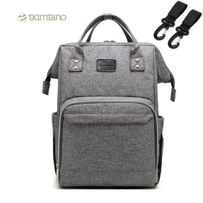 Mochila Maternidade Bambino Mochila Maternidade Bambino Loja do Bambino Cinza Claro 