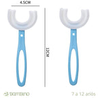 Escova de Dente Infantil 360 Graus - Compre 1 e leve 2 Escova de Dente Infantil 360 Graus Loja do Bambino Escovas Azuis (7 a 12 anos) 