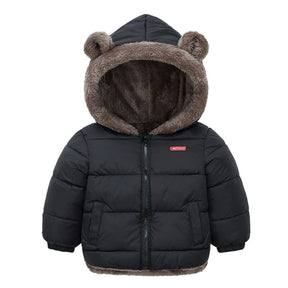 Jaqueta de Ursinho Infantil de Pelúcia - Reversível Jaqueta de Ursinho Infantil de Pelúcia - Reversível Loja do Bambino Preto 2 Anos 