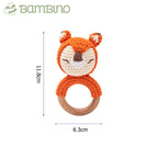 Chocalho Ternura Trabalhado Para Recém Nascidos Bambino Chocalho Ternura Para Recém Nascidos Bambino Loja do Bambino Raposa 